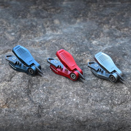 GOMEXUS Sharkbite Fishing Line Cutter with Retractors and Fishing Knot Tying Tool and Hook Eye Cleaner,Fly Fishing Nippers (Blue)