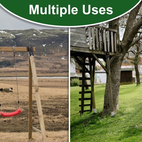 Deer Stand Brackets, Outdoor 4x4 Compound Angle Brackets, Elevator Bracket for Deer Stand, Hunting Blinds, Shooting Shack, Observation Decks, Outdoor Platforms, Set of 4