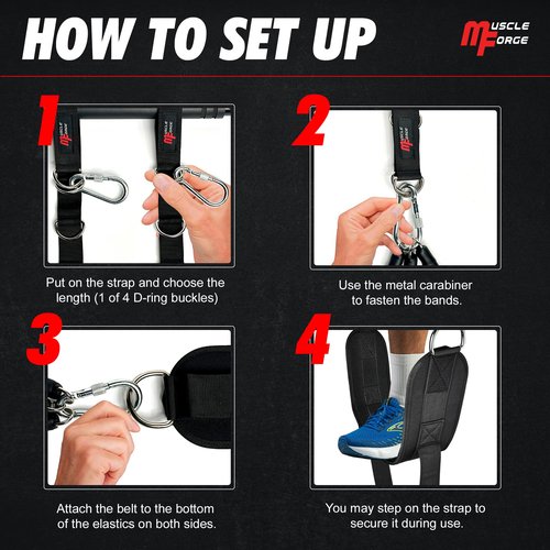 MuscleForge Pull Up Assistance Bands, Heavy Duty Assisted Pull Up Bands for Men & Women, Adjustable Resistance Aid for Chin-Ups, Strength Training, and Home Gym