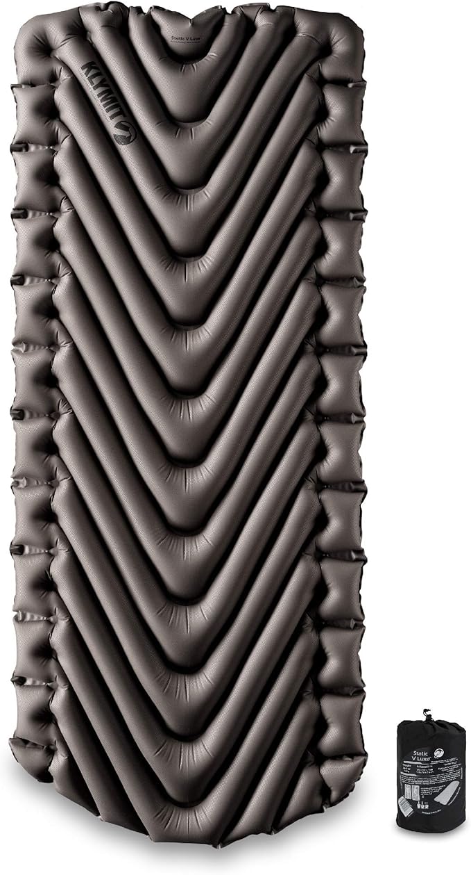 Klymit Static V Luxe 76x30x3 Inch Sleeping Pad and Static V Sheet for Camping Pads