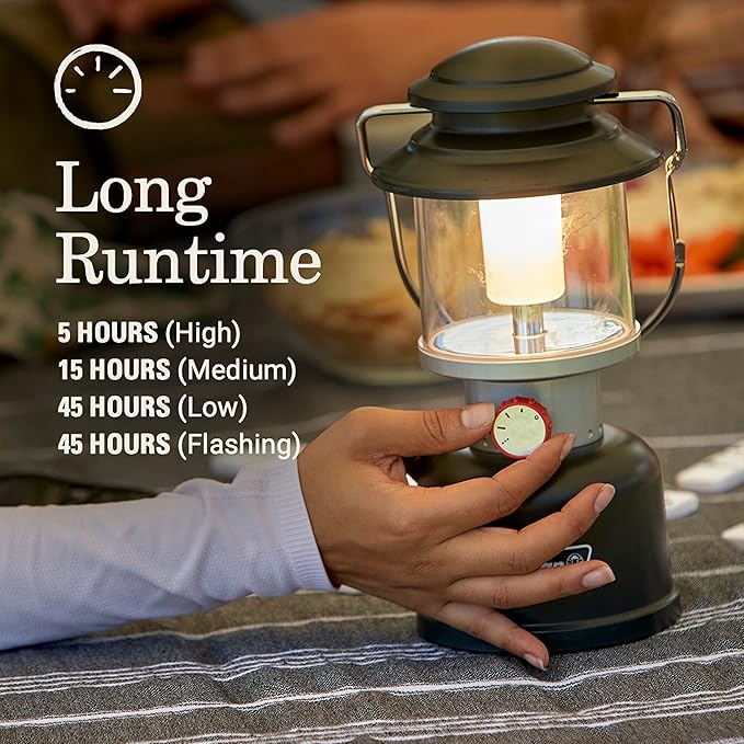 Coleman Classic Recharge 800 Lumens LED Lantern, Durable Water-Resistant Lantern with Built-in Rechargeable Batteries, Ideal for Camping and Emergencies
