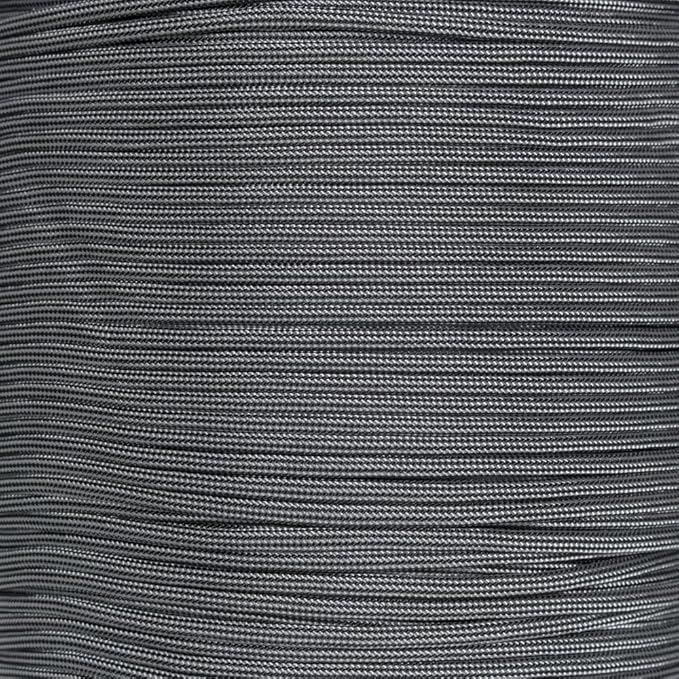 Paracord Planet 550lb Paracord with Line Winder Organizer 100 ft (Silver Gray and Black Stripes)