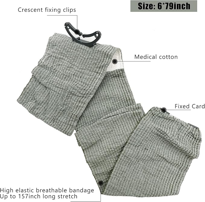 6 Inches 2 Pcs Madicare Israeli Bandage Trauma Dressing, First Aid, Medical Compression Bandage, Emergency Bandage (6 inch 2 pcs)