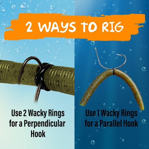 Reaction Tackle Wacky Rigging Bass Fishing – Wacky & Neko Style O-Rings-300 Black New