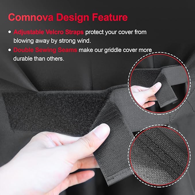 Comnova Grill Cover for Weber 22 Inch Performer Premium and Deluxe - 600D BBQ Cover for Weber Performer Premium/Deluxe 22" Charcoal Grill, Heavy Duty, Waterproof, Fade Resistant and Tear Resistant