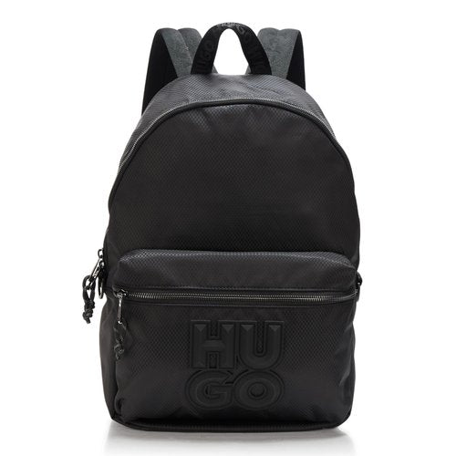 HUGO, Malick Big Logo Nylon Backpack, outer space black, One Size