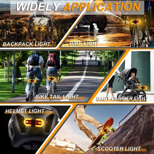 Bike Tail Light with Turn Signal, USB Rechargeable Bicycle Rear Light for Cycling, Split, Wireless Remote Control Waterproof Bike Taillight