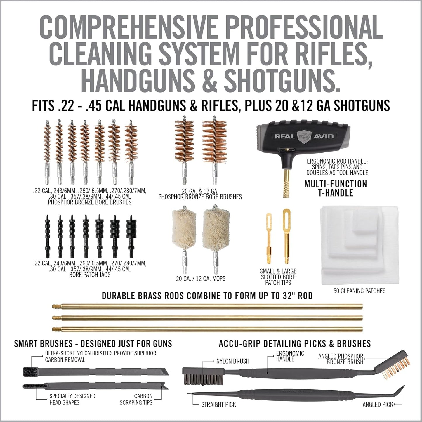 Real Avid Master Cleaning Station - Universal Gun Cleaning Kit, Choose Between Handgun or Universal Gun Cleaning Station