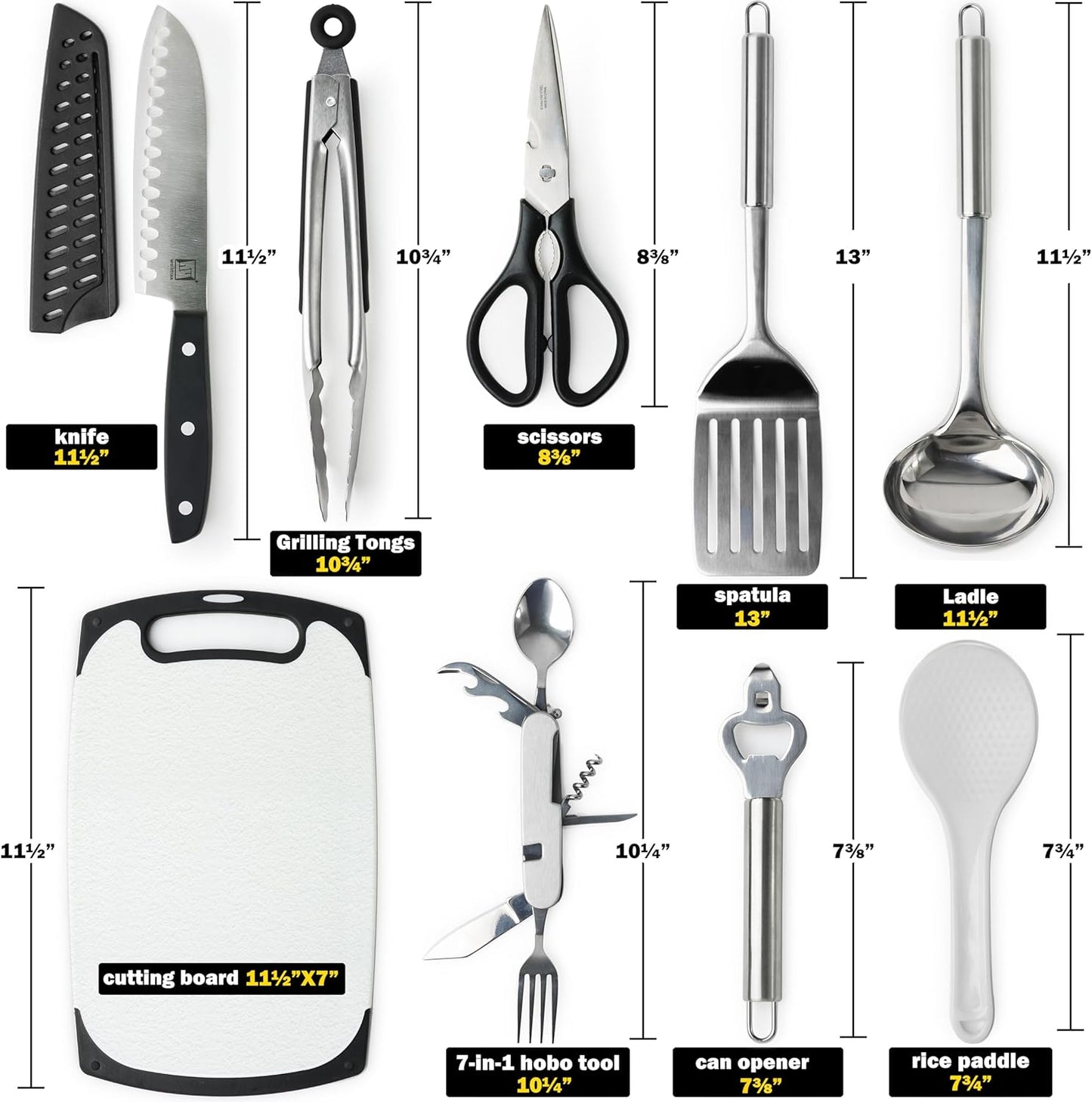 Wellmax 10-Piece Stainless Steel Camping Cooking Set – Compact All-in-One Cookware Kit with Utensils & Travel Bag for Campers, Hikers, Outdoor Adventures, Purple Camo Color