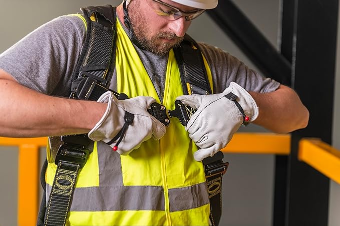 Guardian 21048 Cyclone Harness with QC Chest/QC Leg/No Waist Belt/Non Construction, Black/Yellow