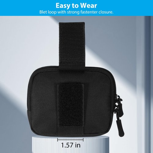 KENOBEE Duty Belt Gloves Pouch, Latex Disposable Glove Holder Convenient Carrier Pockets Waist Bag Practical Accessory for Police Officer Law Enforcement Personnel Security Firefighter Professionals