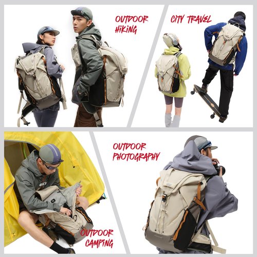 VSGO Pocket Ranger Expandable 25L-33L Photography & Outdoor Backpack – Lightweight Camera Bag for Hiking, Mountaineering, Travel