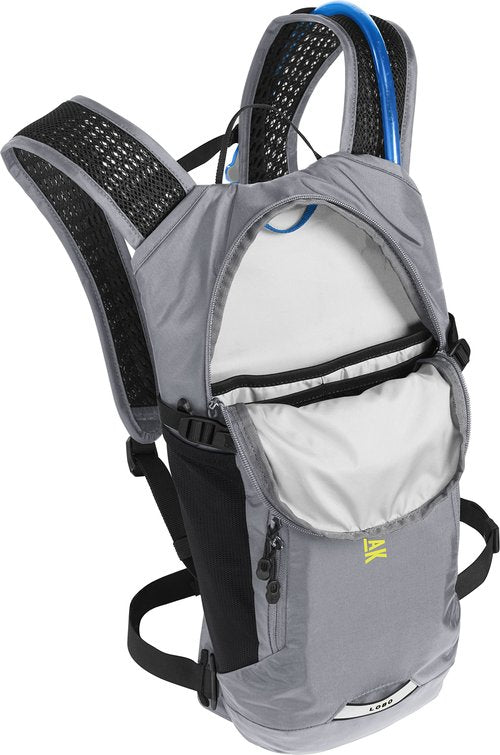 CamelBak Lobo 9 Bike Hydration Backpack Gunmetal/Lime, 70oz