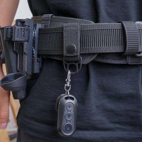 KUNN Tactical Duty Belt Suspenders with Metal Hook,Men Padded Police Harness for Duty Belt,Black + Nylon Duty Belt Keeper with Hook and Loop Snap,Belt Keepers for 2.25" Duty Belt, 4 Pcs