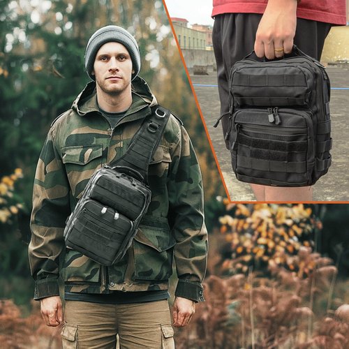 gracedon Tactical Chest Backpack Sling bag Pack Military Molle Assault Range Bags for Outdoor Sports Travel