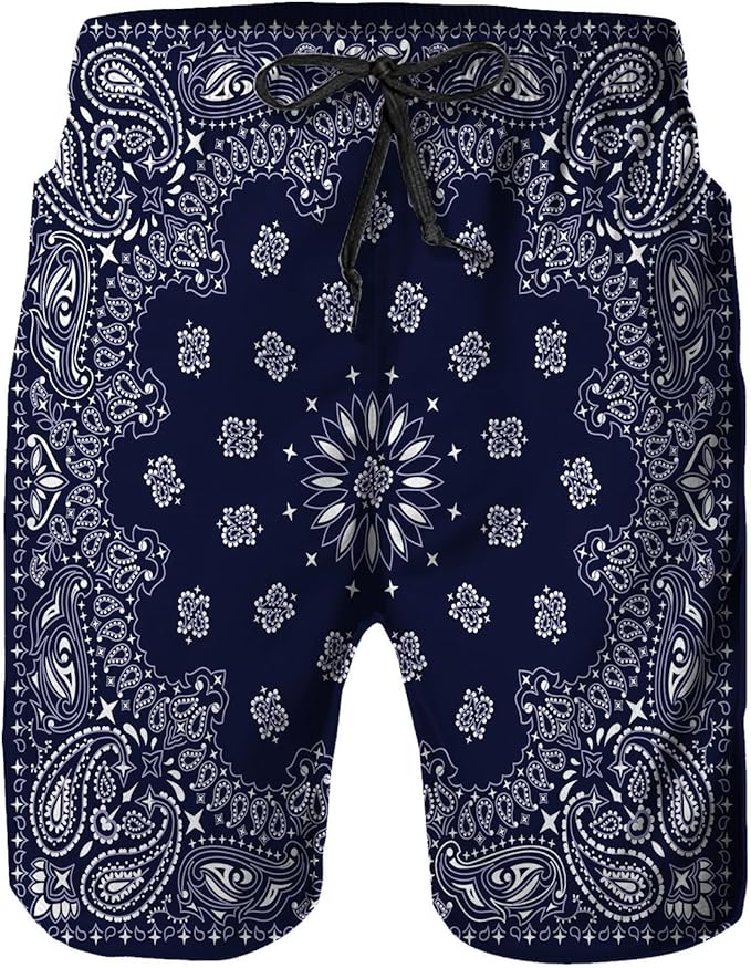 Mens Swim Trunks with Mesh Lining,Quick Dry Swimsuit Board Shorts Beach Pants Swimwear Bathing Suits