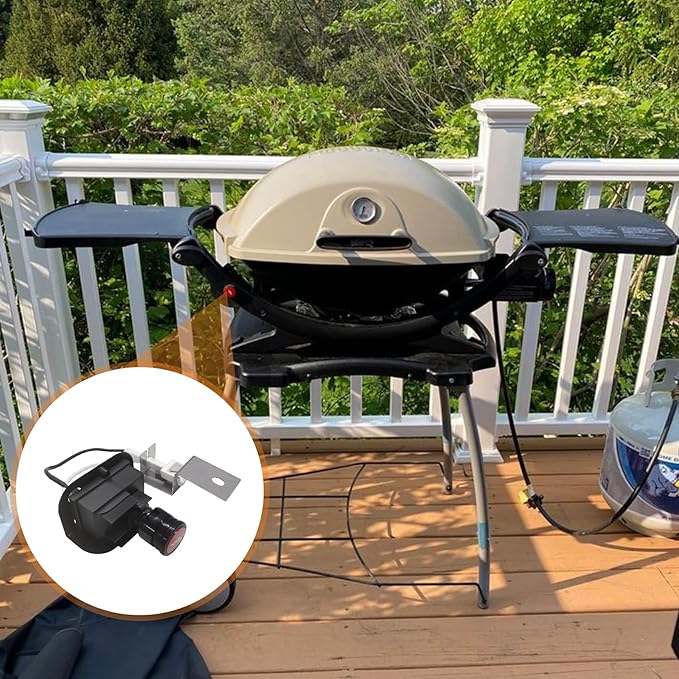 SafBbcue 64868 Electronic 2-Outlet Ignition Kit Replacement Parts for Weber Q1200 Q2200 Series Grills (from '14-Present), Compatible with Weber Igniter 64868, for Weber 51010001 51200001 Gas Grill