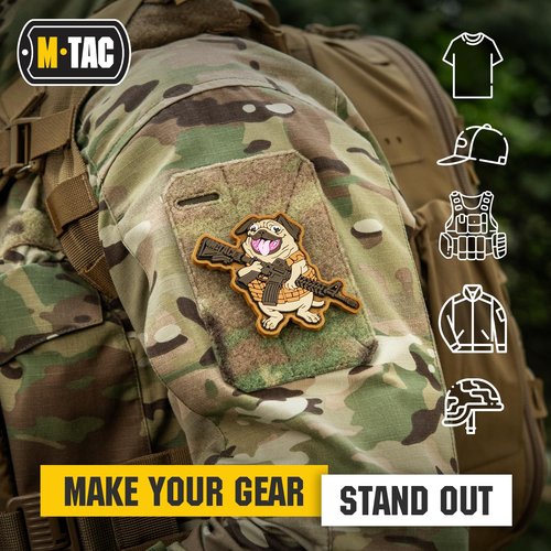 M-Tac Morale Patch - PVC 3D Funny Military Tactical Patch - Tactical Cool Army Meme Patches for Vest, Backpacks, Hats - Hook and Loop Patches (Dog Rex)