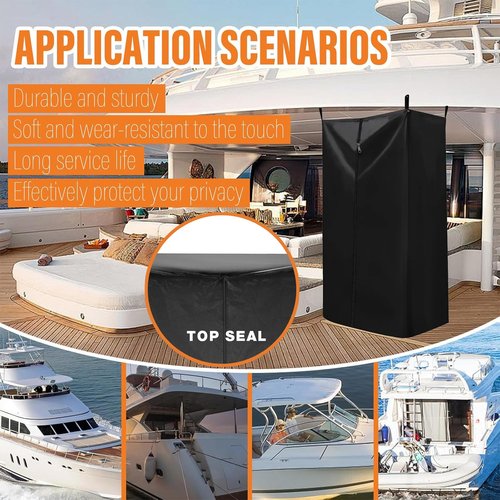 ziyue Boat Changing Room, Heavy Duty Hanging Privacy Tent Shower Awing Portable Overland Fitting Room for Pontoon Camping Boat Dancing