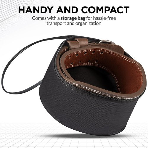 WYOX Weight Lifting Belt for Gym Fitness – Cowhide Leather, 4” Padded Lumbar Back Support lifting Belt, 8 Adjustable Holes, Ideal for Powerlifting, Bodybuilding, Deadlift, Squat & Strength Training