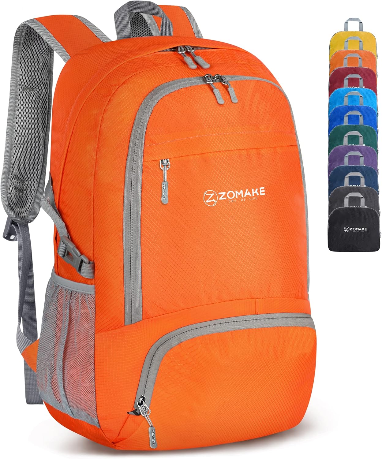 ZOMAKE Lightweight Packable Backpack 30L, Foldable Hiking Backpacks Water Resistant Compact Folding Daypack for Travel(Black)