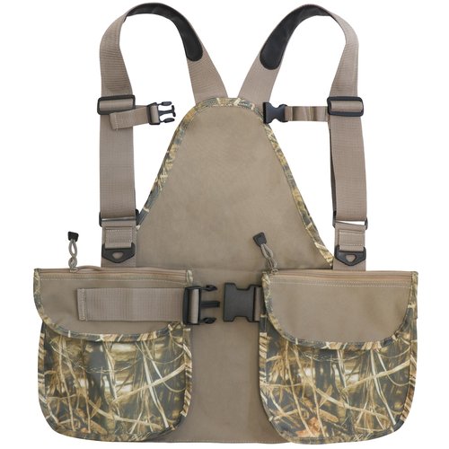 HUNTPAL Upland Hunting Vest Tactical Backpack with Game Pouch, Accessory Pockets, Adjustable Chest Strap and Waist Belt (Waterfowl Camo)