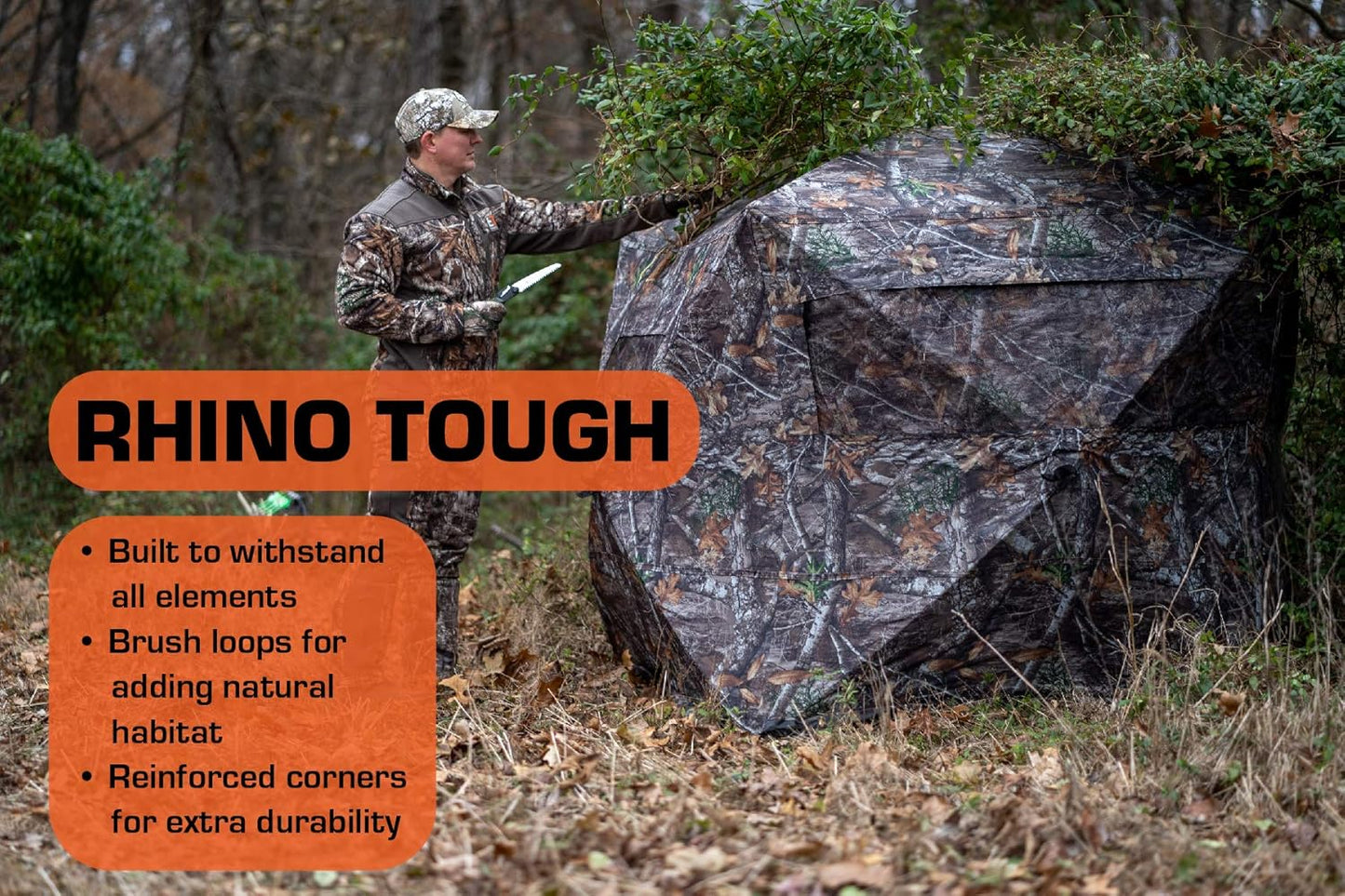 R100-RTE 2 Person Hunting Ground Blind, Realtree Edge