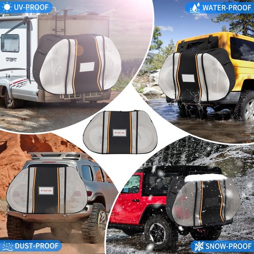 STARTWO Bike Cover for Transport On Rack, Bicycle Cover Outdoor Storage Waterproof for Transport 2 Bikes on Car Rear, with Two Elastic straps and License Plate Window, Visible tail lights