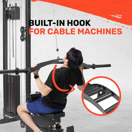 Arch Nemesis Swiss Bar [Bells of Steel] New Version, Cambered Bench Press for Tricep and Cable Attachment, Multi Grip