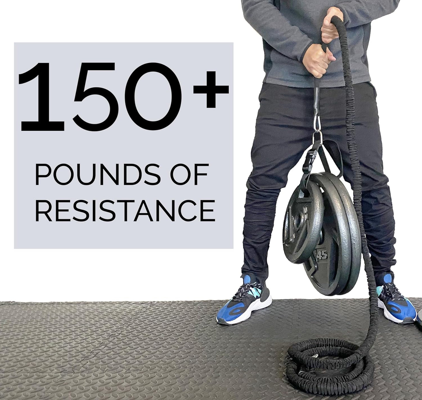 MOVEMINT 33ft Speed Bungee Band Trainer, 90+lbs Resistance (Longest in Market)