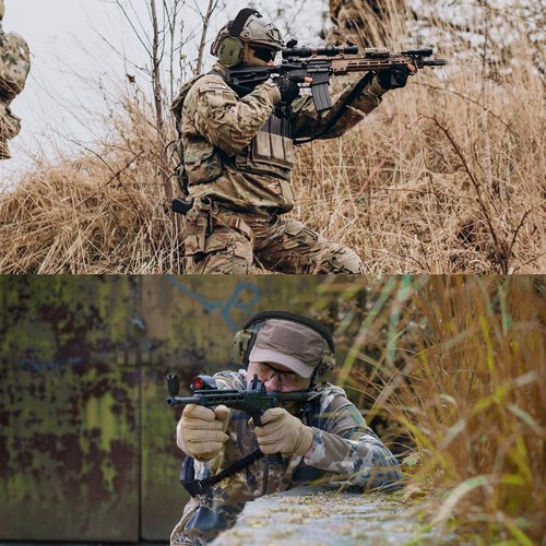 stdgove Tactical Walkie Talkie Headset Hunting Shooting Airsoft Earmuffs Ptt Boom Mic Microphone,Active Sound Pick-up,Noise Reduction Radio Headphone,for RT68 H-777 RA89 RA79 UV-5R 5RM AR152(Green)