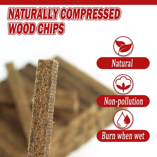 HZCGJMY 60Pcs Fire Starters Sticks Waterproof Firestarters for Outdoor Fire Pit Camping Fire Starter Charcoal Starters for Wood Stove, BBQ Grills, Bonfires, Easy to Light