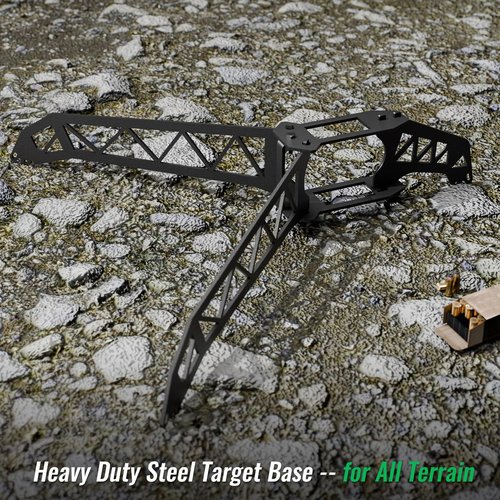 BONIKLUBA Steel Target Stand Base, Dueling Tree Target Stands for Shooting Range, 2x4 Targets Stand Suitable for 2x4 Wooden-Post, Easy to Carry and Assemble