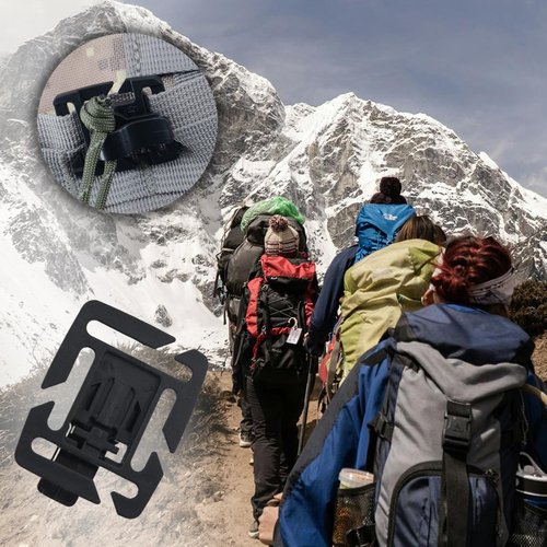 Paracordland-10 PCS Black Multipurpose Tactical 360 Rotation D-Ring Clips Backpacks Molle Carabiner Swivel Beverage Tube Clip for Tactical Buckle Outdoor Camping Hiking Accessories.