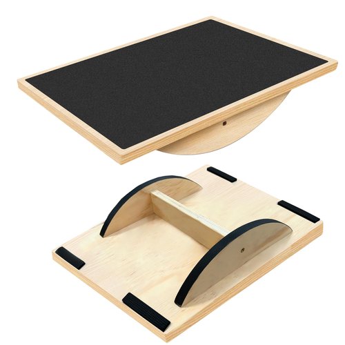 Balance Board Professional Wobble Board for Adults Anti-Slip for Physical Therapy Standing Desk Core Strength Wooden Rocker Board(350LBS) (Balance Board)