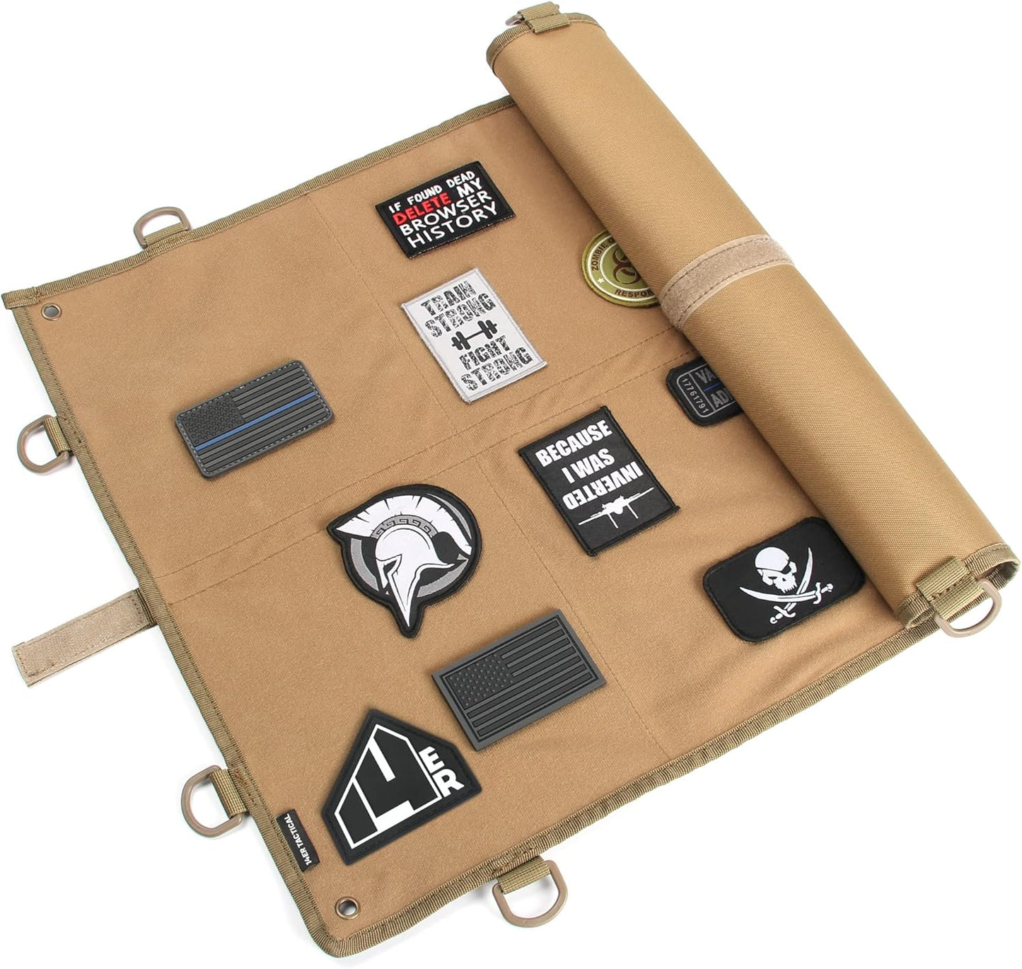 Patch Display Board | Patch Panel Board for Patches, Collection Patch Holder | Patch Wall Display Hook and Loop Panel | Morale Patch Board, Military Patch Display (Black)