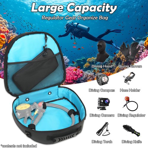 SLINRKE Scuba Regulator Bag - Diving Regulator Protective Bags Protecting and Storage Diving Gear with Adjustable Shoulder Strap