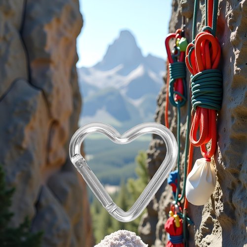 Heart Shaped Carabiner Clip Aluminum Alloy Keychain Clip Spring Hook Camping Backpack Clips Heavy Duty Carabiner Wristlet Keychain Keychain Clip,Accessory and Keychain Carabiners (Silver)