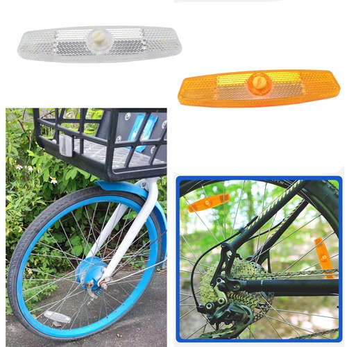 PZRT 4PCS Bicycle Accessories Wheel Spoke Reflective Sheet Clip on Bicycle Reflective Plastic Strips Warning Reflective Signs for Mountain Bike Outdoor Cycling Accessories