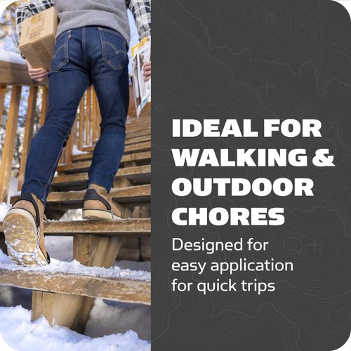 Yaktrax Quick Chains Traction Cleats - 360-Degree Grip on Snow, Ice, & Multi-Terrain Surfaces - Abrasion & Rust Resistant - Unisex, X-Large
