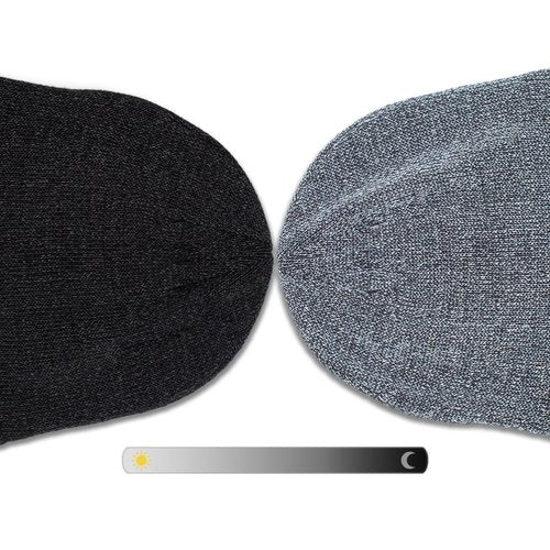 Oeyliz Reflective Hat - Men Women's Winter Running Safety Beanie (Black)