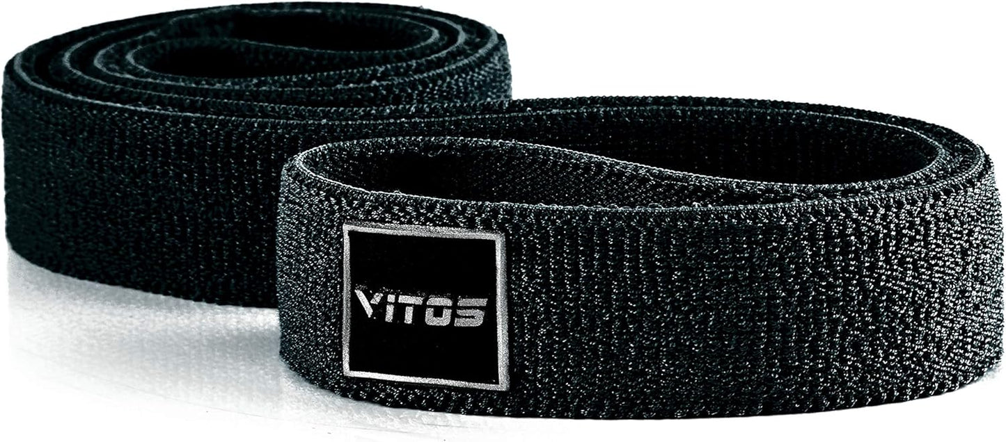 Vitos Fitness Polyester V-Power Band | Allergy Prevention Snap Proof Pull Up Assist Heavy Duty Resistance Mobility Lifting Perfect Body Stretching Training