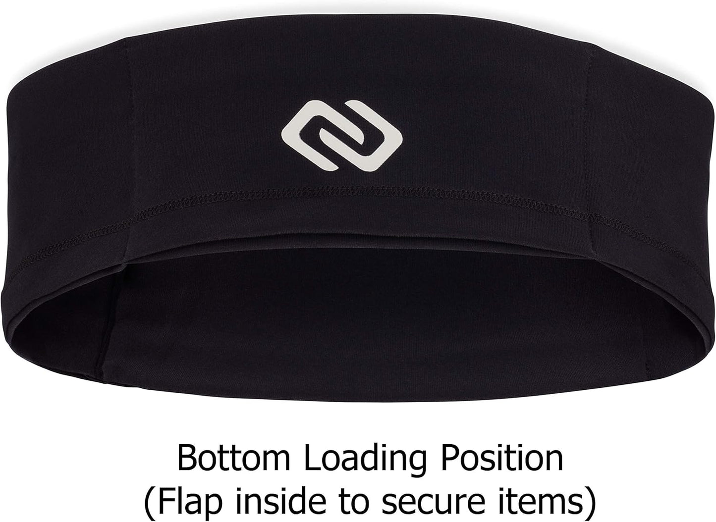 Sporteer VersaSlim Running Belt, Travel Money and Passport Belt, Workout Waist Pack for Smartphones and Personal Items (Black, Medium)