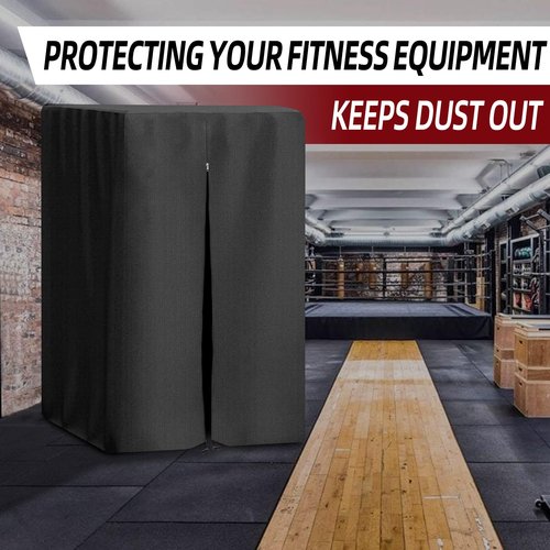 Gym Rack Cover, with Waterproof Zipper,Suitable for Squat Rack/Weight Lifting Rack/Home Gym Workout Equipment Protective Cover,420D Oxford cloth UV protection, Dustproof (55.8" x 40" x 80")