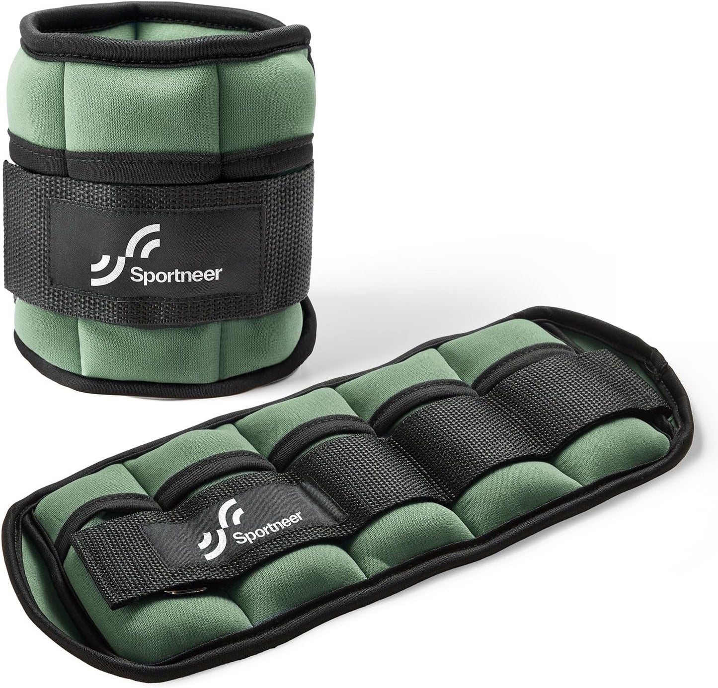 Sportneer Adjustable Ankle Weights 1 Pair 2 4 6 8 10 Lbs Leg Weight Straps for Women Men, Weighted Ankle Weights Set for Gym,Fitness, Workout,Walking, Jogging,1-5 lbs Each Ankle, 1 Pair 2-10 lbs