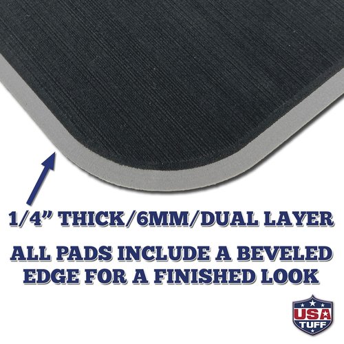 USATuff SeaDek EVA Mat Cooler Pad fits YETI 15 Roadie New | Peel & Stick Application | Non Slip Comfort Accessories - US Flag Design (Black-StormGray)