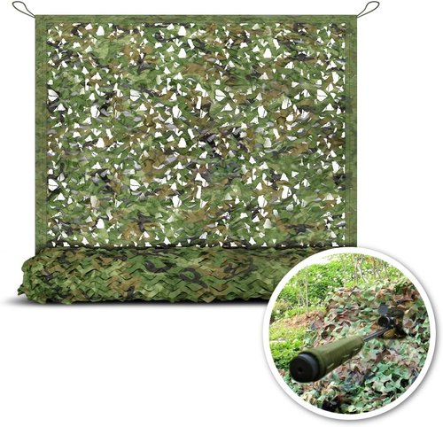 DUNCHATY Camo Netting, Camouflage Mesh Netting for Hunting Blinds, Woodland Mesh Perfect Camonetting for Camping Shooting Hunting, Military Theme Party Decoration Sun Shade Outdoor
