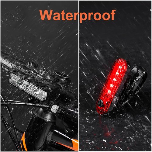 Bike Light Set for Night Riding,Bright LED Bicycle Light High Beam Low Beam,USB Rechargeable Bicycle Headlight Set,Waterproof Bike Headlight and Taillight for Adult Kid Mountain