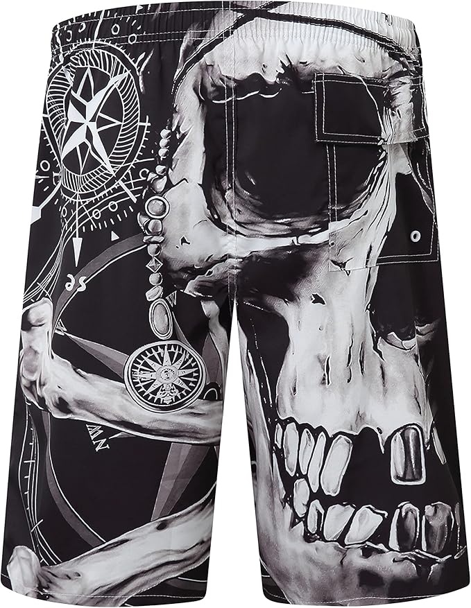 Mens Swim Trunks Quick Dry Board Shorts with Mesh Lining, Breathable Surf Beach Shorts Swimwear Bathing Suits