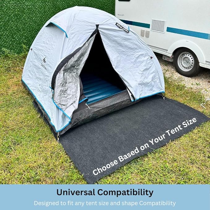 Tent Carpet Mat Camping Floor Rug Waterproof Durable Thick Portable and Foldable Lightweight Pad Insulated Picnic Non-Slip Carpet Outdoor Accessory (74"x 72")